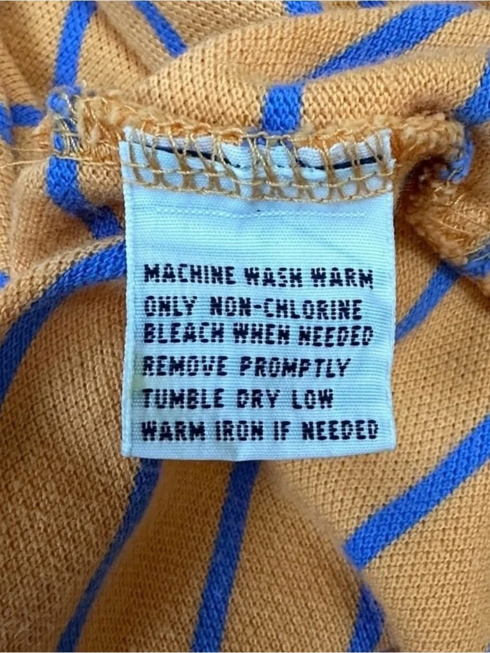 Vintage Polo Ralph Lauren Striped Polo Shirt Mens Large L Custom Fit Orange Blue